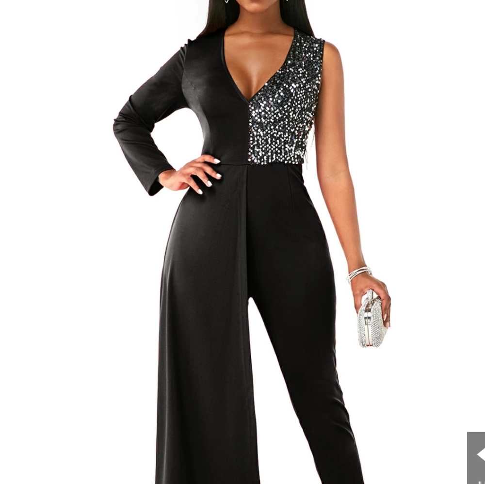Sexy sequin jump suit